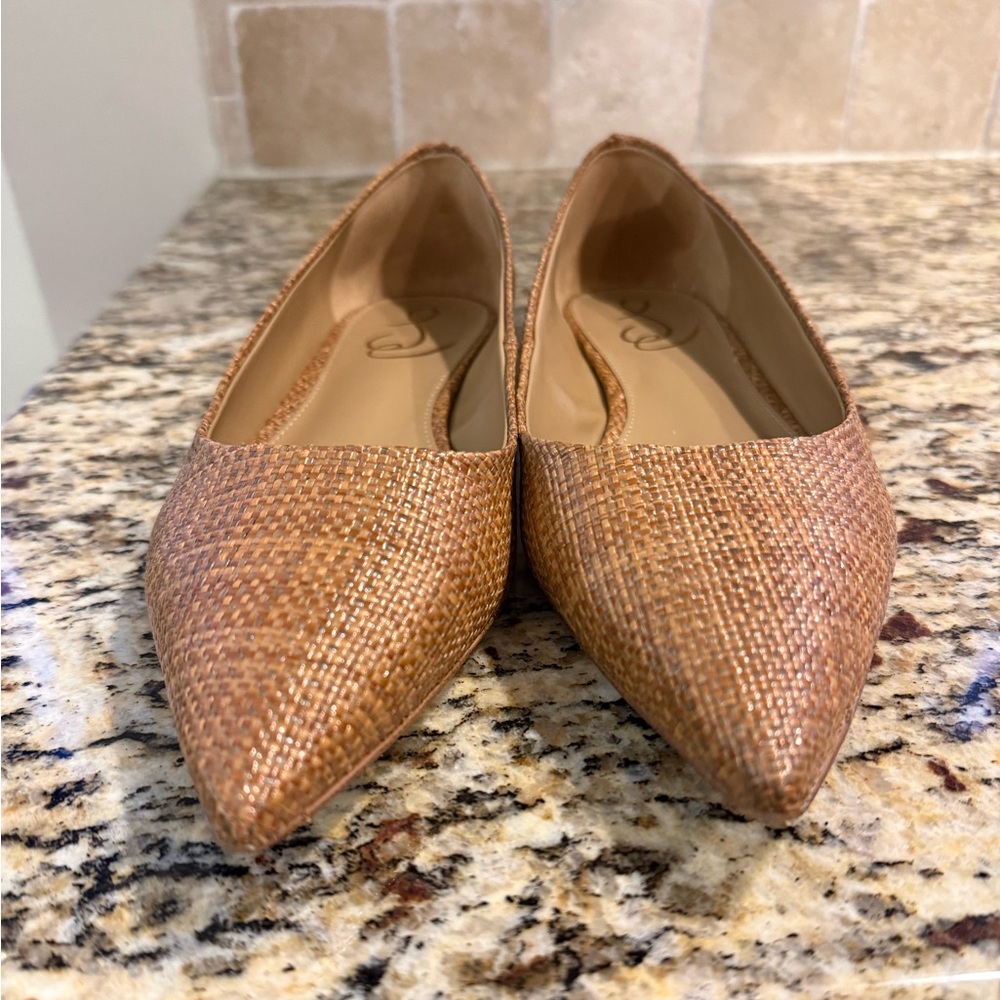 Sam Edelman Wanda Pointed Toe Flat in Beechwood - Picture 2 of 4